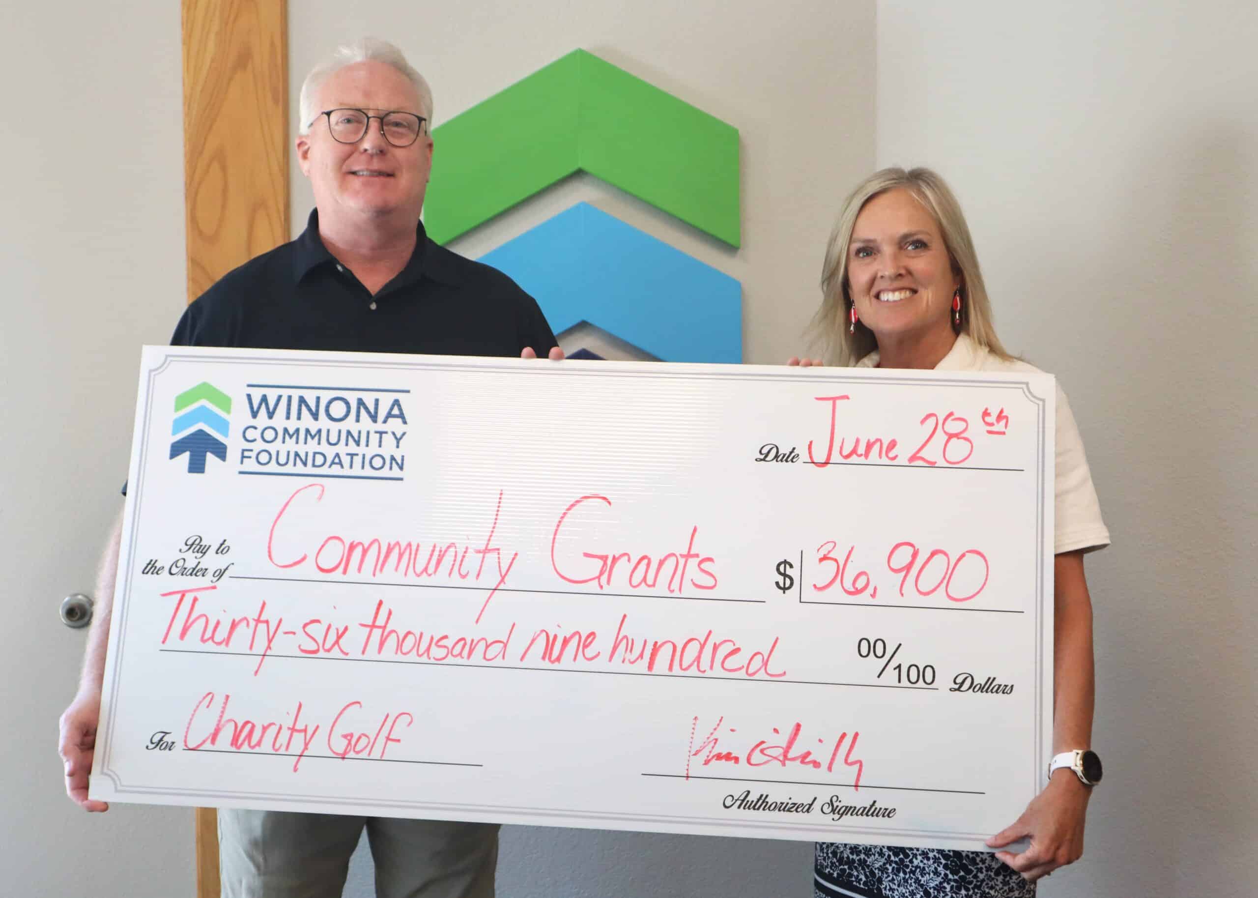 Golf Check Photo 2024 Cropped Scaled - Winona Community Foundation
